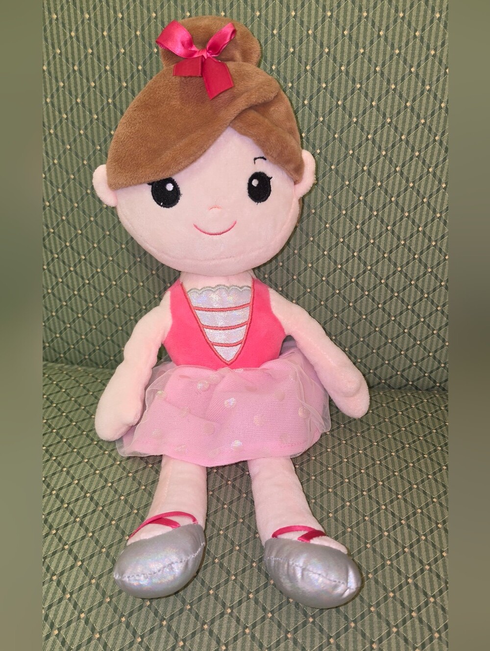 Linzy Plush Pink Ballerina Doll - Soft Pink Tutu Stuffed Toy